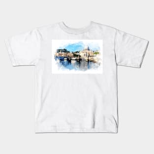 Amazing ROME Italy Landscape City Souvenir Painting Kids T-Shirt